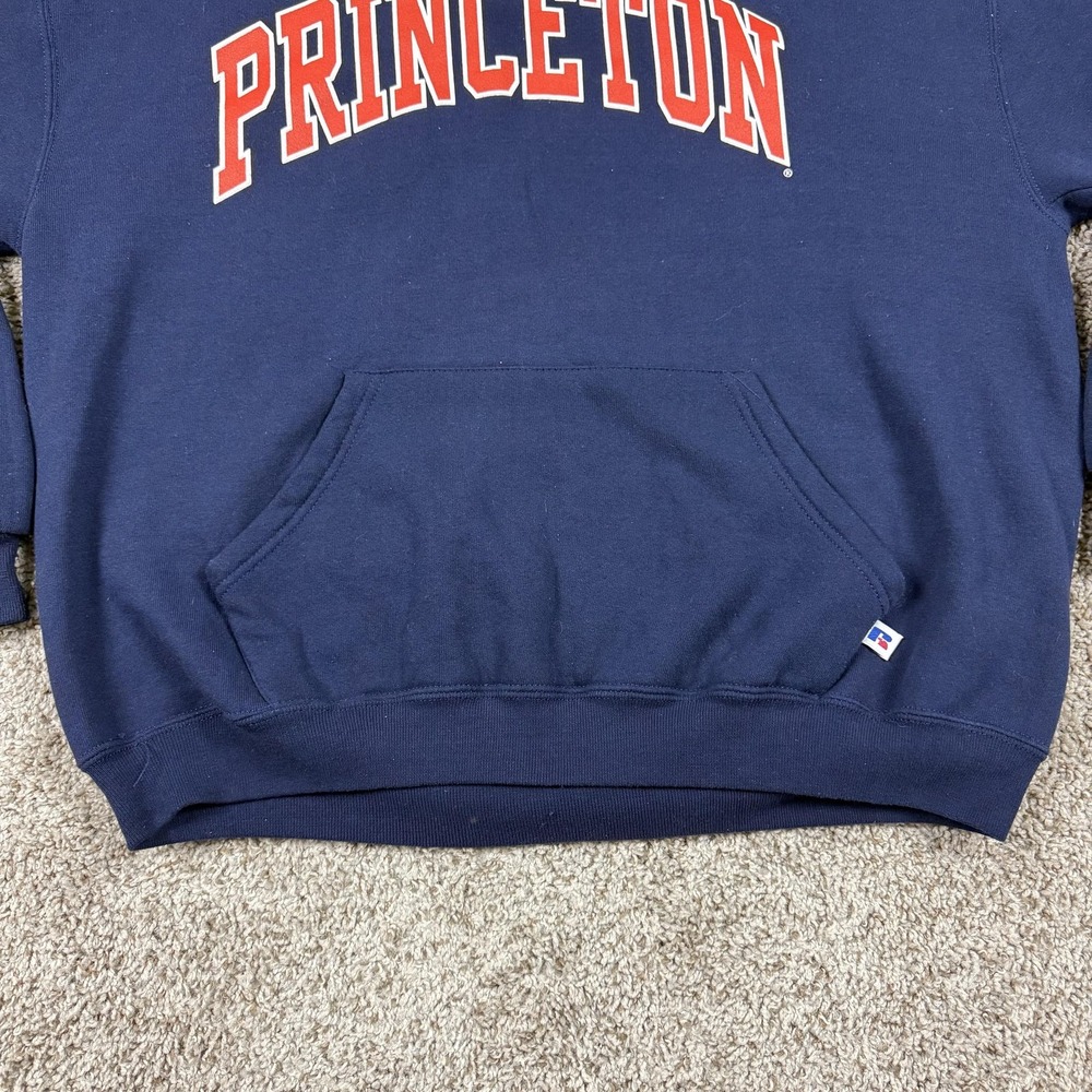 Vintage Russell Athletic Hoodie Adult XL Blue Princeton Tigers Sweatshirt 90s - Picture 6 of 15